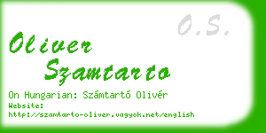 oliver szamtarto business card